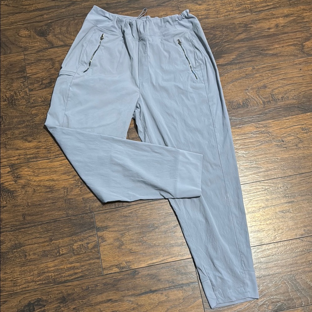 Athleta Soft Gray Track Pants - Picture 3 of 8